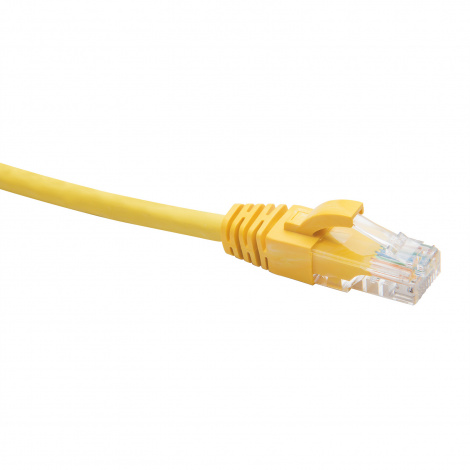 RJ45-RJ45 U/UTP Cat.5e LSZH нг(А)-HF (DR-181408), Патч-корд (коммутационный шнур) , 1.5м, желтый