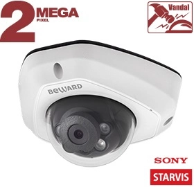 Beward SV2012DM (2.8) 2Mp Купольная IP-видеокамера с ИК-подсветкой до 30м