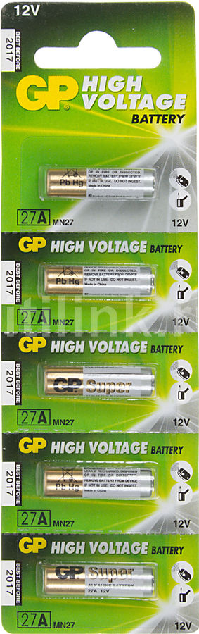 Батарея GP Super Alkaline 27A MN27 (5шт/уп).