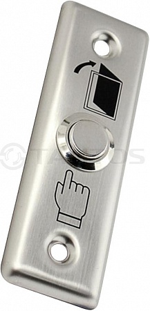 Tantos TDE-02 Кнопка выхода прямоугольная, металл, 2 шурупа в комплекте, 118х39х5мм