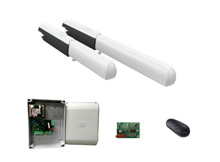 CAME "ATI3000A combo KIT" Комплект автоматики 230В для распашных ворот со створками до 3м/800кг, интенс. 50%, в составе: привод 001А3000А (2шт), блок управления 002ZF1N, приемник 001AF43S, брелок TOP44FGN (806TS-0310)